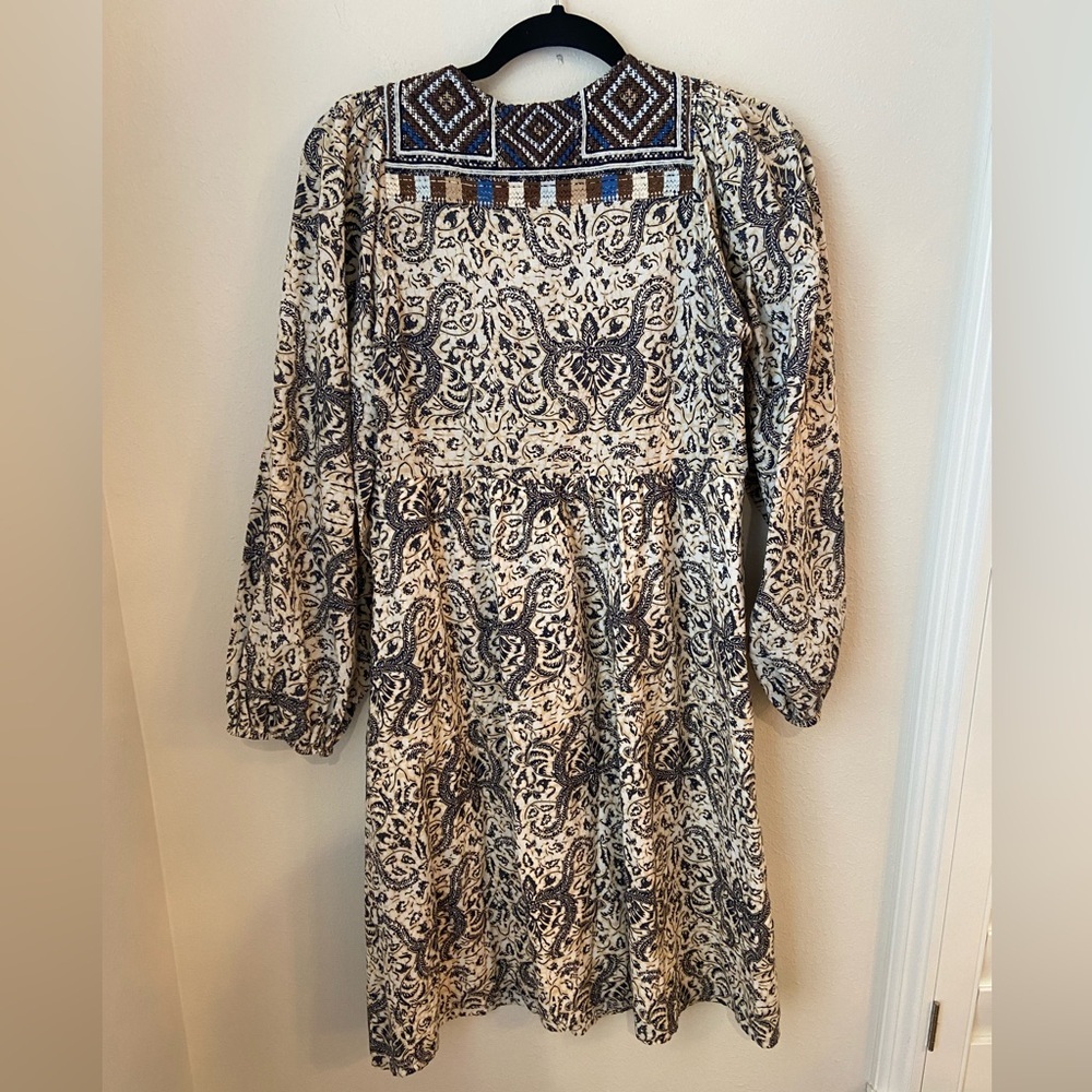 Figue Lucie Embroidered Cotton Boho Dress Small Like New - Picture 3 of 6